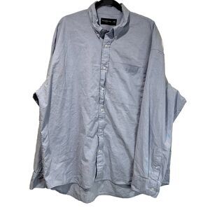 Abercrombie & Fitch Button Down Shirt W/Stretch LS Blue/Blue Denim Print‎